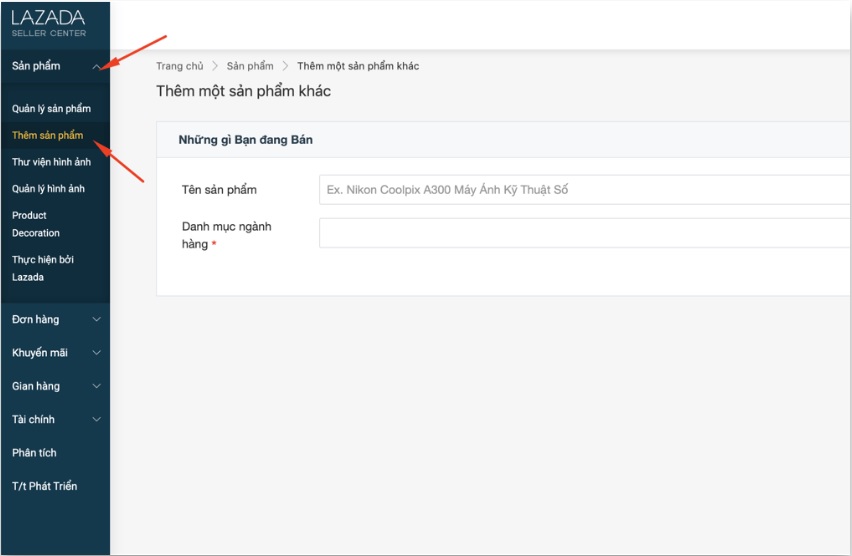 đắng ký bán hàng trên lazada
