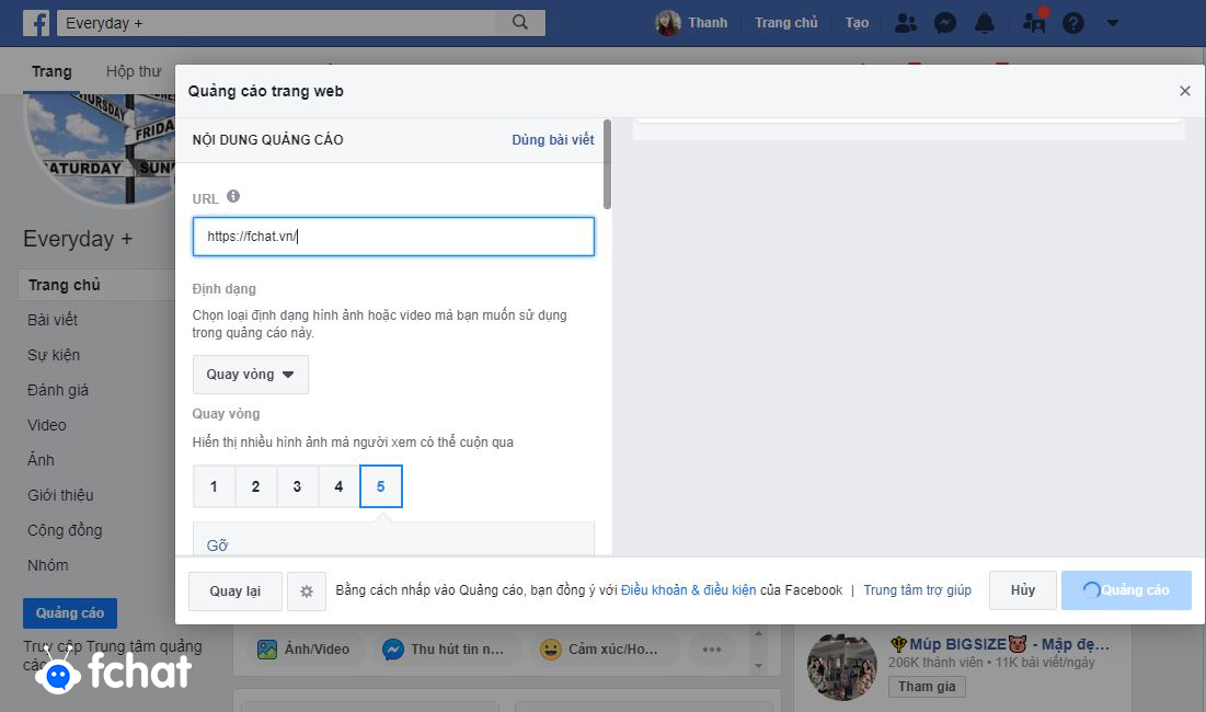 facebook carousel