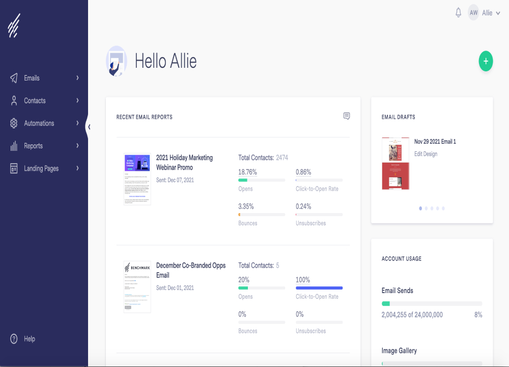 phần mềm benchmark email giúp gửi email miễn phí 