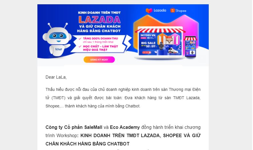 cac loai email marketing