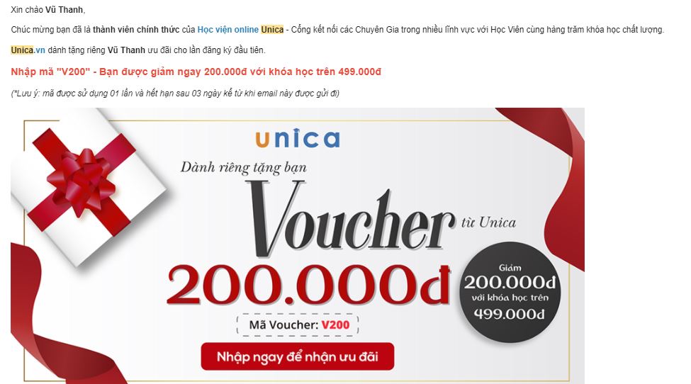 cac loai email marketing